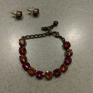 Sabika matching bracelet and earrings